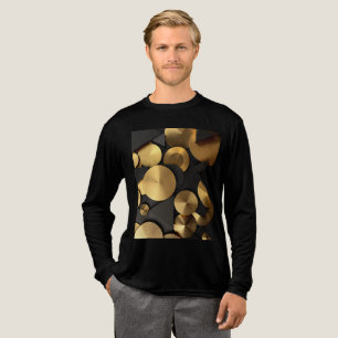 Golden Geometric Luxury Abstrakt Tri-Blend Shirt