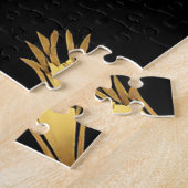 Golden Geometric Owl Illustration Puzzle (Seite)