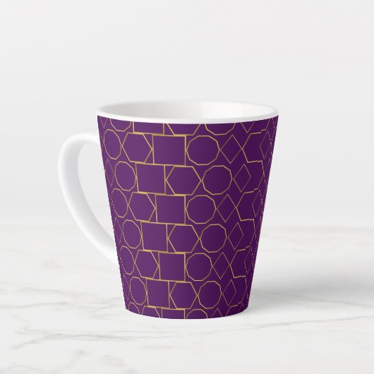 Golden Geometric Pattern Milchtasse (Linke Ecke)