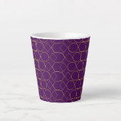 Golden Geometric Pattern Milchtasse (Vorderseite)