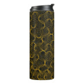 golden geometric pattern on a black background. Vi Thermosbecher (Nach links gedreht)