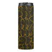 golden geometric pattern on a black background. Vi Thermosbecher (Rückseite)