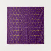 Golden Geometric Pattern Wandteppich (Vorderseite)