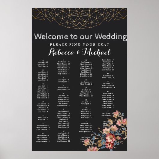 Golden Geometric Poster (Vorne)