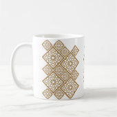 Golden Geometric Ramadan Kareem Kaffeetasse (Links)