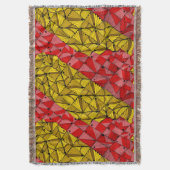 Golden Geometric Stripes - Luxe Abstrakt Decke (Vorderseite Vertikal)