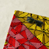 Golden Geometric Stripes - Luxe Abstrakt Strandtuch (Beispiel)