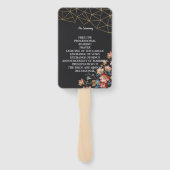 Golden Geometric Wedding Program Fächer (Rückseite)