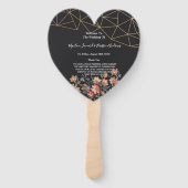 Golden Geometric Wedding Program Fächer (Vorderseite)