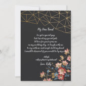 Golden Geometric wird meine Brautjungfrau sein Einladung (Vorderseite)