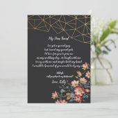 Golden Geometric wird meine Brautjungfrau sein Einladung (Stehend Vorderseite)