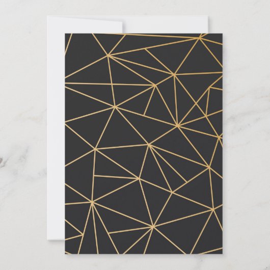 Golden Geometric wird meine Brautjungfrau sein Einladung (Rückseite)