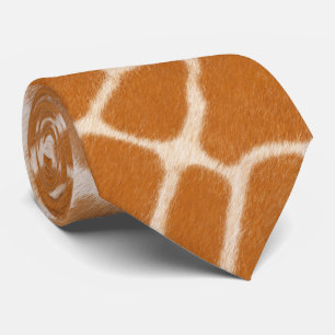 Golden Gepunktet Giraffe Fur Realistischer Tierdru Krawatte
