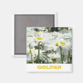 GOLDEN-Geschenkmagnete White Daisy Blume Spaß Magnet (Vorderseite/Rückseite)
