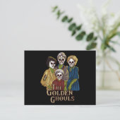 Golden Ghouls Funny Halloween Horror Männer Frauen Postkarte (Stehend Vorderseite)