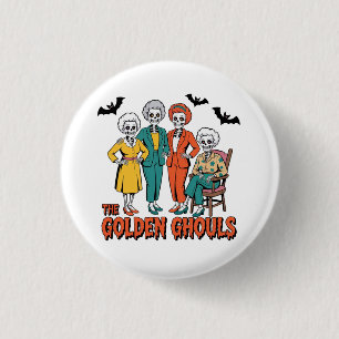 Golden Ghouls Girls' Halloween Button