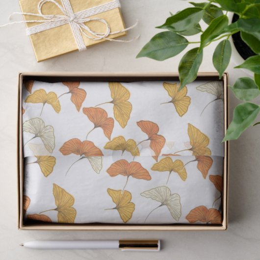 Golden Gingko Seidenpapier (Geschenk)
