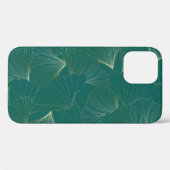 Golden Ginkgo Blätter Art Deco Case-Mate iPhone Hülle (Rückseite (Horizontal))