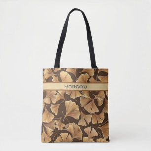 Golden Ginkgo Blätter Personalisiert Tote Bag 🌟 � Tasche