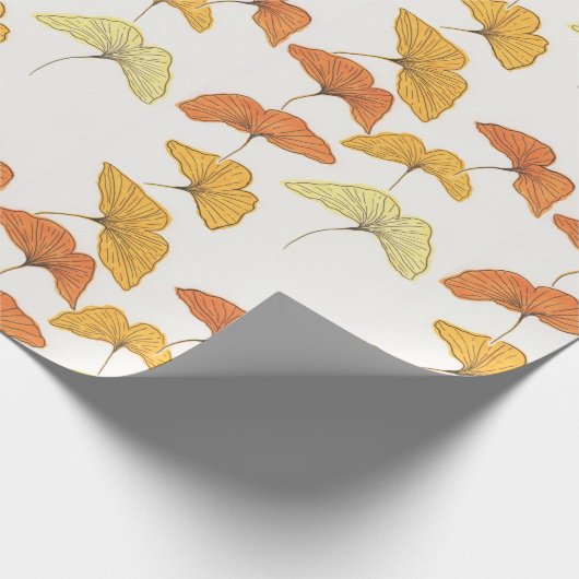 Golden Ginkgo Geschenkpapier (Ecke)