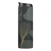 Golden Ginkgo: Luxuriöser floraler Deko. Thermosbecher (Nach rechts gedreht)