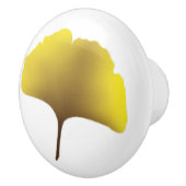 Golden Ginko Knopf Keramikknauf (Rechts)