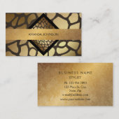 Golden Giraffe Chocolate Vip Business Card Visitenkarte (Vorne/Hinten)