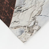 Golden Giraffe Wüste Landschaft & Marmorberg Fleecedecke (Ecke)