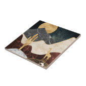 Golden Giraffe Wüste Landschaft & Marmorberg Fliese (Seite)