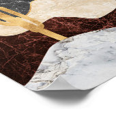 Golden Giraffe Wüste Landschaft & Marmorberg Poster (Ecke)