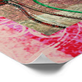 Golden Giraffen Pink Twilight Art Poster (Ecke)