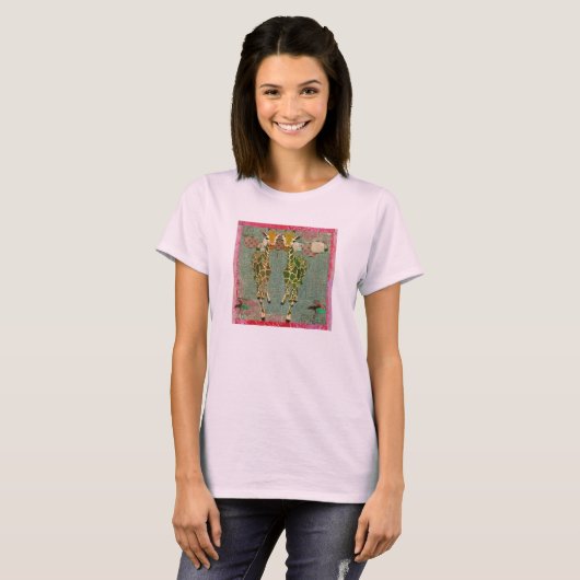 Golden Giraffen Pink Twilight T - Shirt (Vorne ganz)