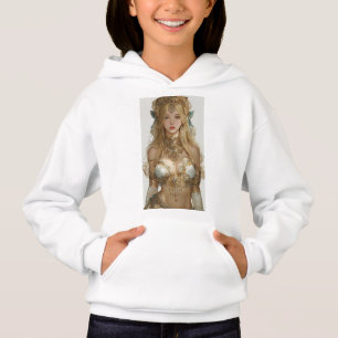 Golden Girl Anime-Porträt Hoodie für Frauen