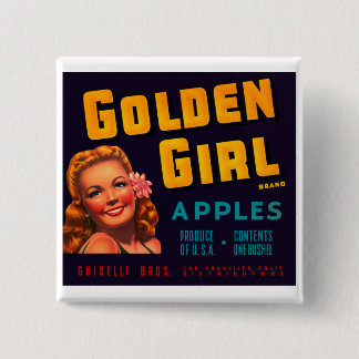 Golden Girl Äpfel Button