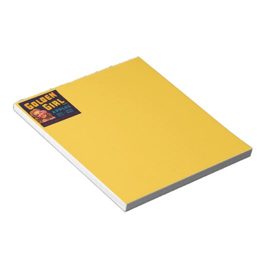 Golden Girl Äpfel Notizblock (angewinkelt)