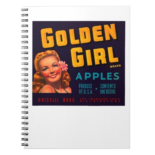 Golden Girl Äpfel Notizblock (Vorderseite)