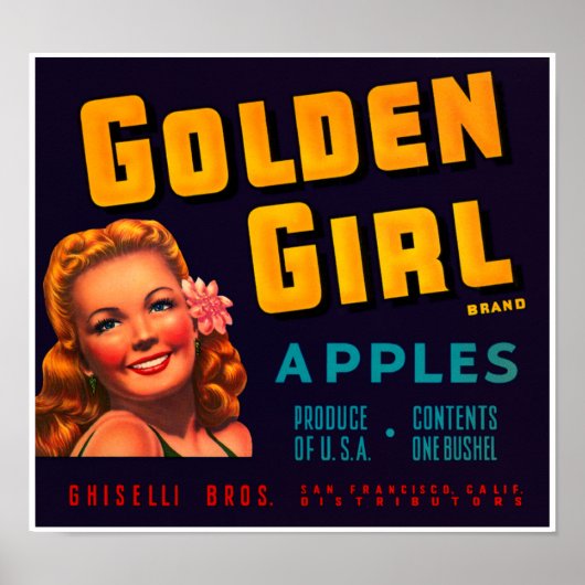 Golden Girl Äpfel Poster (Vorne)