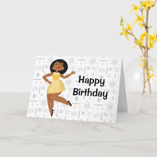 Golden Girl Birthday Karte (Gelbe Blume)