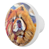 GOLDEN GIRL Chow Keramik Pull Keramikknauf (Rechts)