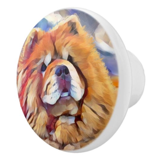 GOLDEN GIRL Chow Keramik Pull Keramikknauf (Rechts)