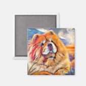 GOLDEN GIRL chow Magnet (Vorderseite/Rückseite)