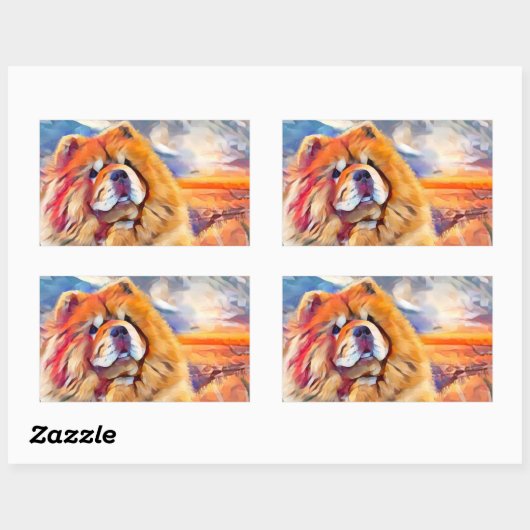 GOLDEN GIRL Chow Rechteck Aufkleber (Blatt)