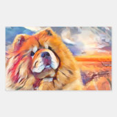 GOLDEN GIRL Chow Rechteck Aufkleber (Vorderseite)