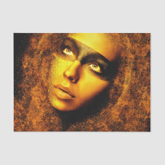 Golden Girl Decoupage Tissue Seidenpapier (Vorderseite)