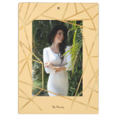 Golden Girl Fashion Modern Elegant Vintag #2 Klemmbrett (Rückseite)