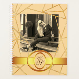 Golden Girl Fashion Moderne Elegante Vintag Planer