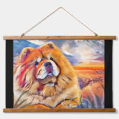 GOLDEN GIRL Hängeband Wandteppich Mit Holzrahmen (Vorne)