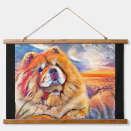 GOLDEN GIRL Hängeband Wandteppich Mit Holzrahmen