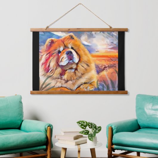 GOLDEN GIRL Hängeband Wandteppich Mit Holzrahmen (Wohnzimmer)