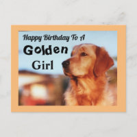 Golden Girl Happy Birthday Golden Retriever